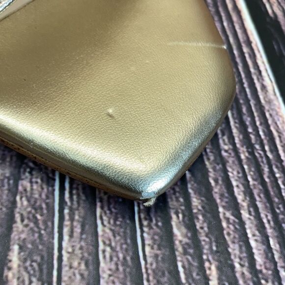 SAM EDELMAN Silver/Gold Leather Lennox Sandal 8M - Picture 9 of 11